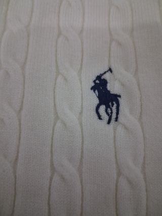 Jersey Polo Ralph Lauren trenzado blanco