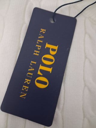 Jersey Polo Ralph Lauren trenzado blanco