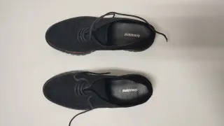 Zapatos de ante negros mujer