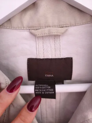 Cazadora Zara Beige Talla XL