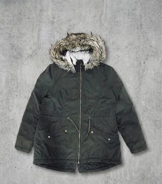 Parka infantil con capucha forrada