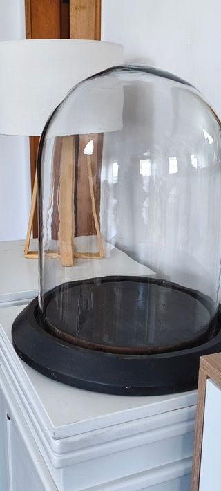 Redoma Gigante Vidro e Madeira Maciça