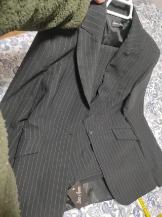 Traje de chaqueta rayas negro