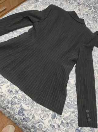 Traje de chaqueta rayas negro