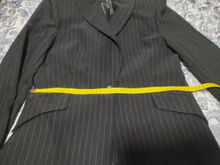 Traje de chaqueta rayas negro