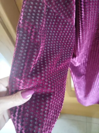 Vestido terciopelo morado Zara