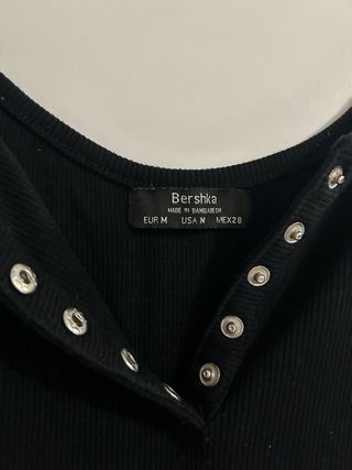 Body Bershka tirantes negro talla M