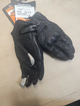 Guantes Moto ONBOARD Piel Negra