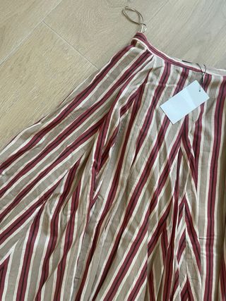 Falda midi Zara rayas