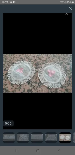 Lote tapetes antiguos encaje y ganchillo