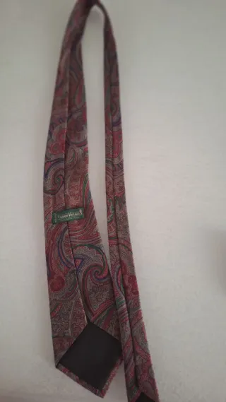 Cravatta uomo fantasia paisley rossa