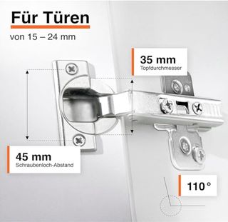 Blum Clip Top - Bisagra para muebles (110°, recta,