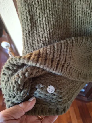 Jersey cuello vuelto grueso verde oliva