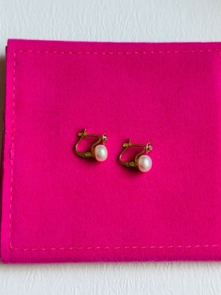 Pendientes Oro 18k Tu y Yo Perla