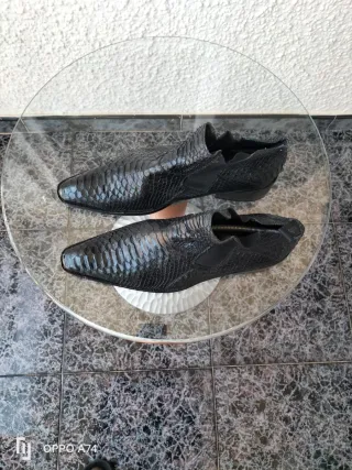 Botín Boticheli Negro Piel Serpiente Hombre