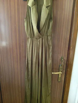 Zara vestito a pantalone verde oliva