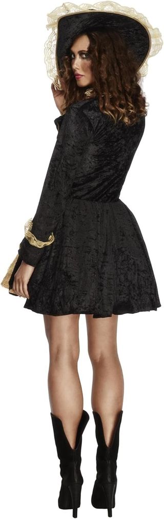 SMIFFY'S Disfraz de pirata barroco negro y dorado