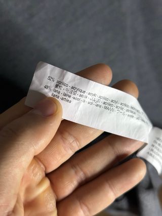 Jersey Zara Lana Gris Talla L