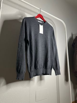 Jersey Zara Lana Gris Talla L