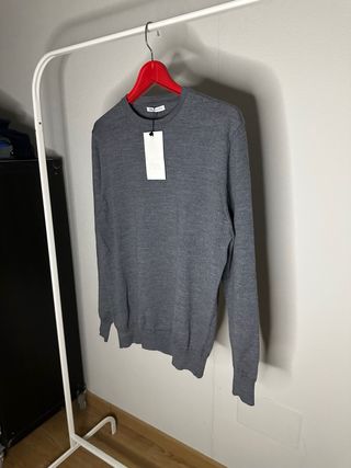 Jersey Zara Lana Gris Talla L