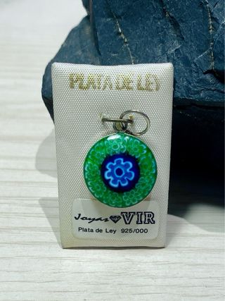 Colgante Millefiori Cristal y Plata