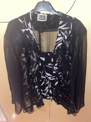 Cardigan Krizia con canotta floreale XL