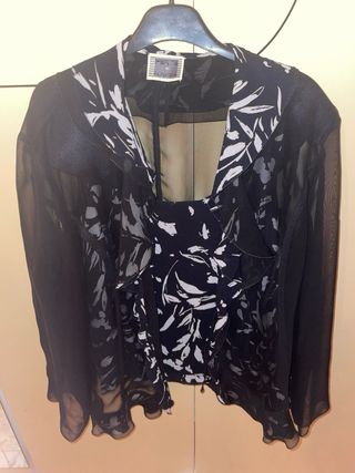 Cardigan Krizia con canotta floreale XL