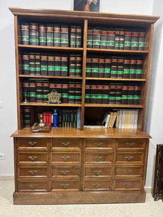 Estantería 150 cm + Mueble cajonera