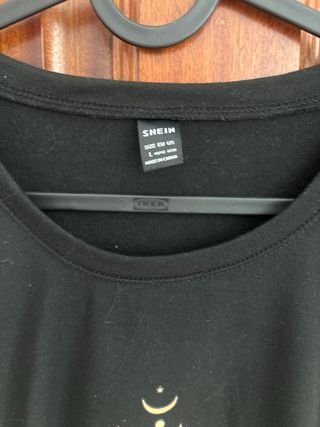 Camiseta Negra SHEIN Luna y Sol