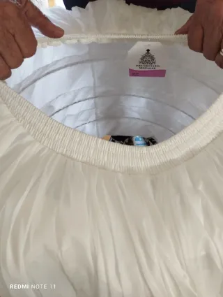 Cancán Fallera nuevo con etiqueta.Talla 100 blanco