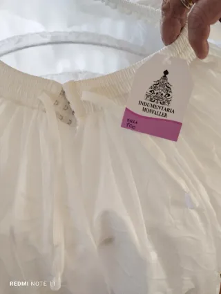 Cancán Fallera nuevo con etiqueta.Talla 100 blanco