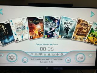 Nintendo Wii con accesorios y disco duro