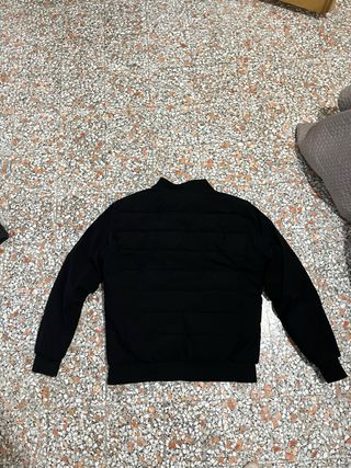 Piumino nero cotone e seta