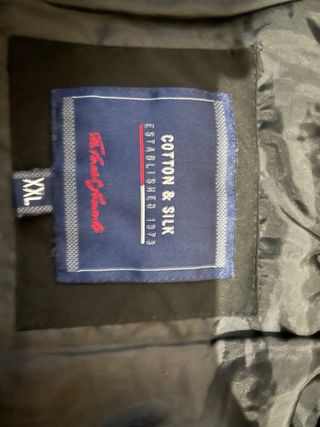 Piumino nero cotone e seta