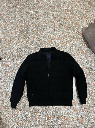 Piumino nero cotone e seta