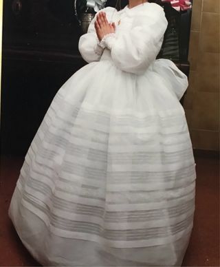 Vestido de comunión blanco ,se regala tocado