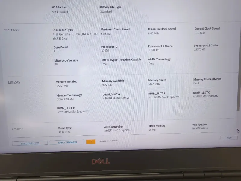 Dell Precision 7560 i7 32GB RAM 512GB SSD afbeelding 6