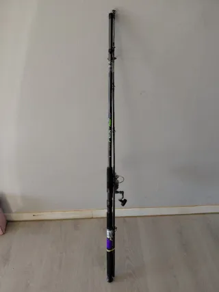 Caña y carrete nuevo pesca spinning para siluro