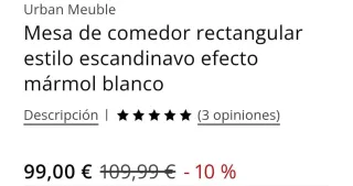 Mesa Maison du Monde sin estrenar