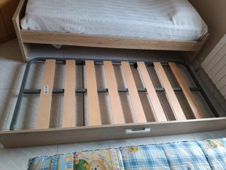 Cama Nido Bicama Madera y Tela