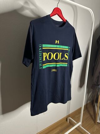 Camiseta Pull&Bear talla M Azul Marino Vintage