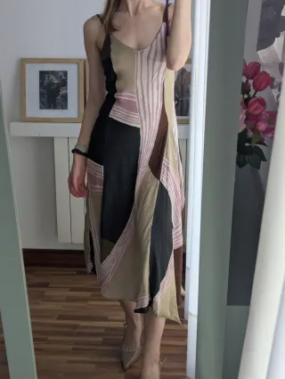 Vestido estampado patchwork