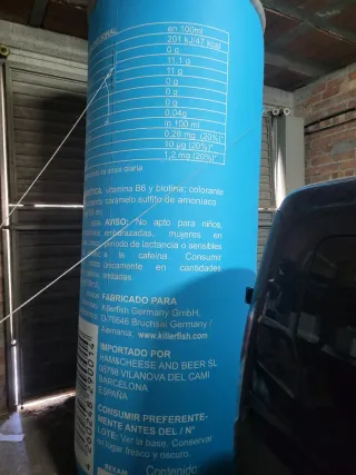 Lata hinchable publicitaria con motor y funda