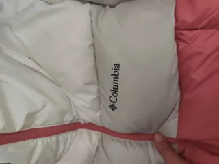 Chaqueta Columbia rosa y blanca
