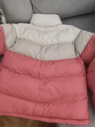 Chaqueta Columbia rosa y blanca