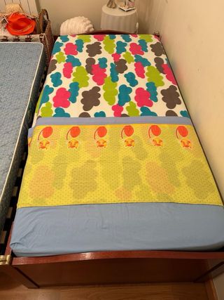 Cama nido madera , 2 camas y 2 colchones
