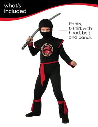 Rubies Disfraz Ninja Dragón para niño, con Capucha