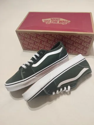 Zapatillas Vans Verdes y Blancas
