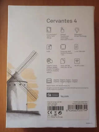 E-reader BQ Cervantes 4 con funda
