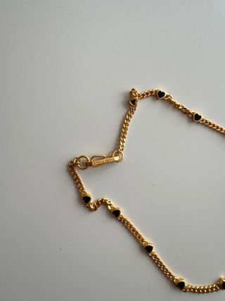 Collar Bimba y Lola Corazones Negros y Dorados